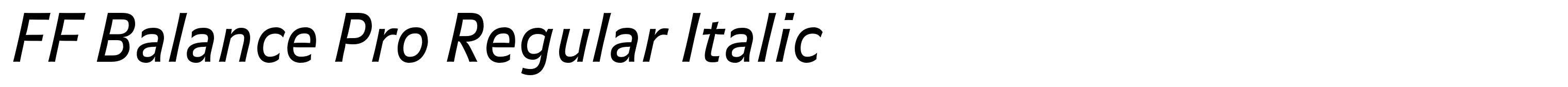 FF Balance Pro Regular Italic